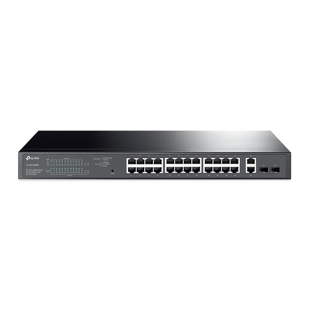 TP-LINK - Switch Easy Smart Gigabit de 28 puertos con 24 puertos PoE+ - TL-SG1428PE