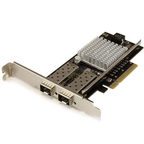  Tarjeta PCI Express de Red de Fibra de 10GB con 2 Puertos de SFP+ Abiertos - Chipset Intel 82599 - Adaptador de red - Startech - PEX20000SFPI