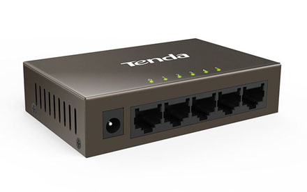 Conmutador Fast Ethernet de 5 puertos de 100 Mbps - Tenda - TEF1005D