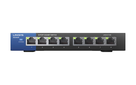 Switch Ethernet Gigabit de 8 puertos Linksys SE3008