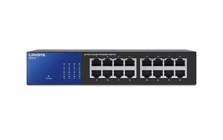 Switch Ethernet Gigabit de 16 puertos Linksys SE3016