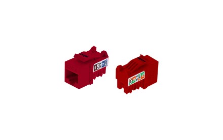 Nexxt Solutions Infrastructure - Keystone Jack - Category 6 - Red