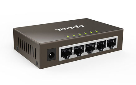 Conmutador Gigabit Ethernet de 5 puertos - Tenda - TEG1005D